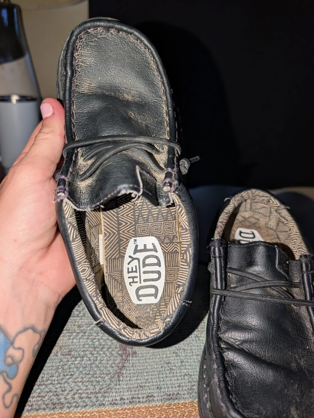 Kids Black Leather Slip-On Sneakers — Casual Comfort